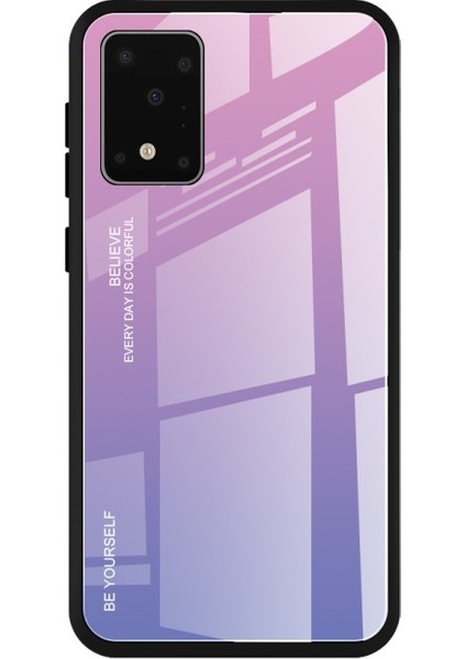 Galaxy S20 Için Gradyan Renkli Temperli Cam + Pc + Tpu Telefon Kılıfı (Yurt Dışından)