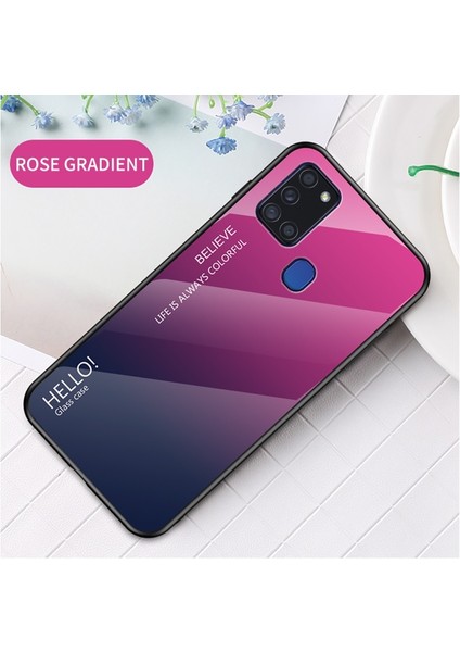 Galaxy A21S Için Gradyan Renkli Temperli Cam + Pc + Tpu Telefon Kılıfı (Yurt Dışından) fiyatları