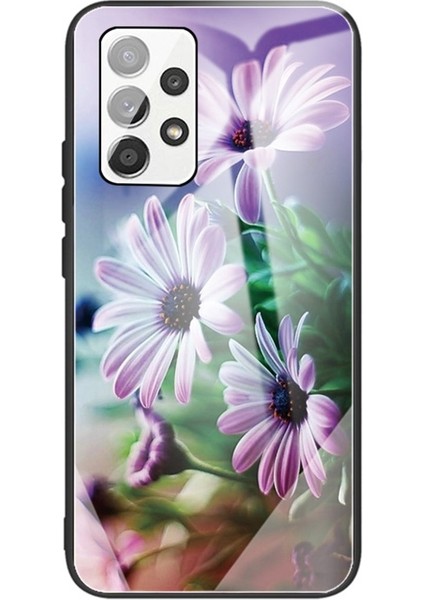 Galaxy A33 5g Için Sert Temperli Cam Tpu Çerçeveli Desenli Telefon Kılıfı (Yurt Dışından)