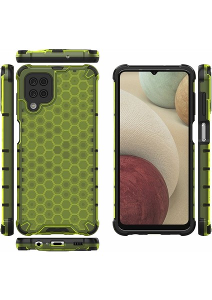 Galaxy A12 Için Bal Peteği Tasarımlı Şok Geçirmez Tpu + Pc Hibrid Telefon Kılıfı (Yurt Dışından) modelleri