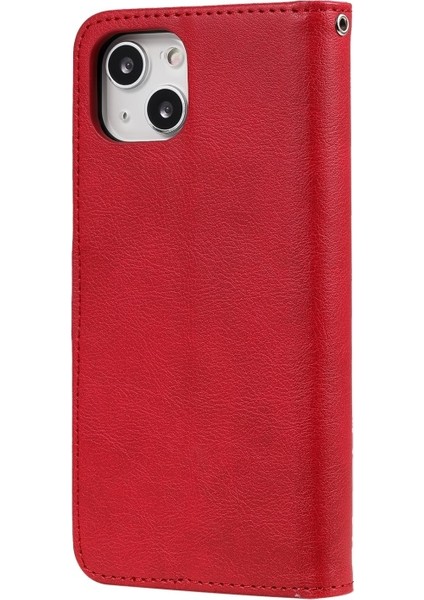 Apple iPhone 13 Mini 5.4 Inç Uyumlu Darbeye Dayanıklı 2in1 Standlı Deri Cüzdan Telefon Kılıfı - Kahverengi (Yurt Dışından) fiyatları