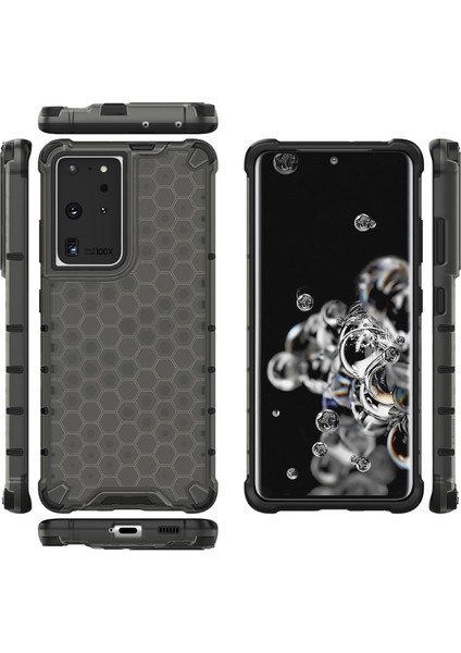 Galaxy S21 Ultra 5g Için Bal Peteği Desenli Şok Geçirmez Tpu + Pc Telefon Kılıfı (Yurt Dışından) fiyatları