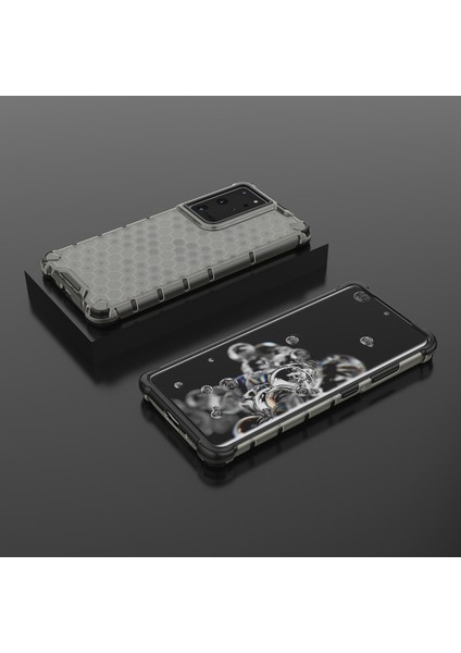 Galaxy S21 Ultra 5g Için Bal Peteği Desenli Şok Geçirmez Tpu + Pc Telefon Kılıfı (Yurt Dışından) modelleri