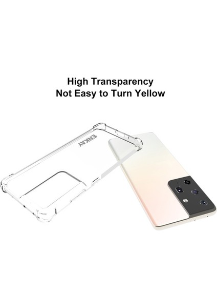 Galaxy S21 Ultra 5g Için 4 Köşe Korumalı Darbeye Dayanıklı Tpu Telefon Kılıfı (Yurt Dışından) indirimleri