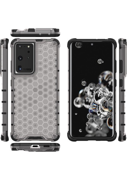 Galaxy S21 Ultra 5g Için Bal Peteği Desenli Şok Geçirmez Tpu + Pc Telefon Kılıfı (Yurt Dışından) fiyatları