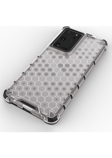 Galaxy S21 Ultra 5g Için Bal Peteği Desenli Şok Geçirmez Tpu + Pc Telefon Kılıfı (Yurt Dışından) modelleri