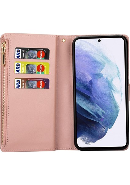 Galaxy S22 Ultra 5g Için Kayışlı Simli Manyetik Kapaklı Telefon Kılıfı - Pudra Pembe(Yurt Dışından) indirimleri