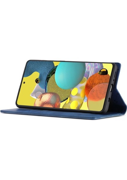 Galaxy A51 Sm - A515 / M40S Için Lc Deri Cüzdan Standlı Telefon Kılıfı - Mavi fırsatları