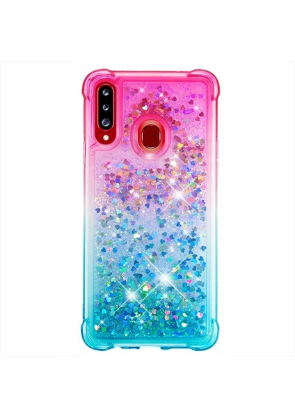 Galaxy A20S Için Gradyan Renkli Parıltılı Dört Köşe Korumalı Tpu Telefon Kılıfı(Yurt Dışından) fiyatları
