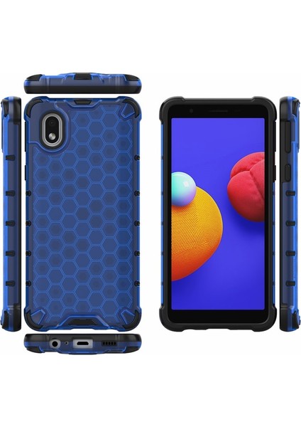 Galaxy A01 Core Için Bal Peteği Desenli Şok Geçirmez Tpu + Pc Telefon Kılıfı modelleri