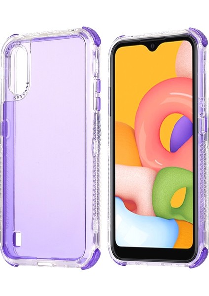 Galaxy A01 Için Sert Pc + Tpu Koruyucu Telefon Kılıfı