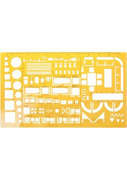2 Adet Mobilya Inşaat Şablon Cetvel -Sarı (Yurt Dışından)