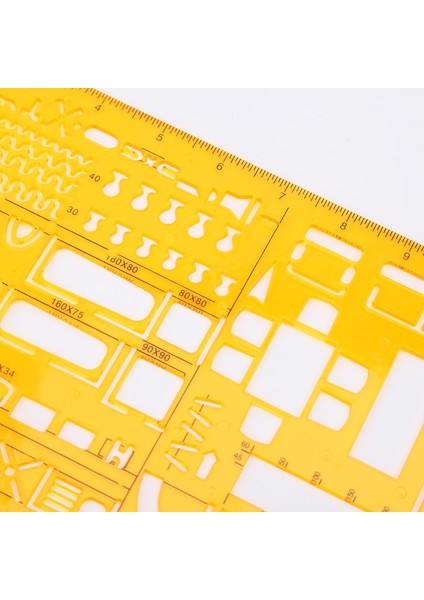 2 Adet Mobilya Inşaat Şablon Cetvel -Sarı (Yurt Dışından) modelleri