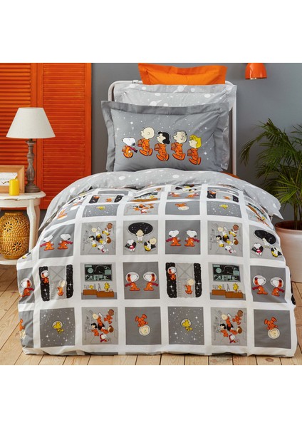 by Karaca Home Snoopy Space Tek Kişilik %100 Pamuk Nevresim Takımı fiyatları