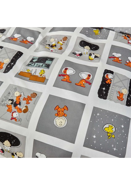 by Karaca Home Snoopy Space Tek Kişilik %100 Pamuk Nevresim Takımı indirimleri