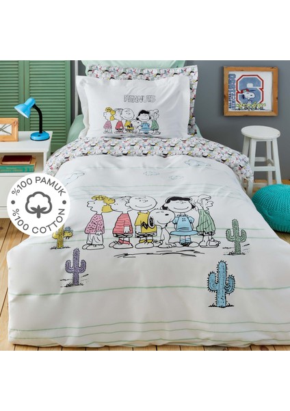 by Karaca Home Snoopy Vintage Tek Kişilik %100 Pamuk Nevresim Takımı