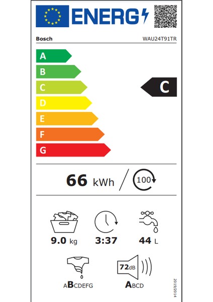 WAU24T91TR 9 kg 1200 Devir Çamaşır Makinesi