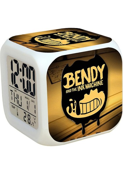 dijital Led Renk Değiştirme Termometre Parlayan Küp Çalar Saat Bendy Ve Mürekkep Makinesi (Yurt Dışından)