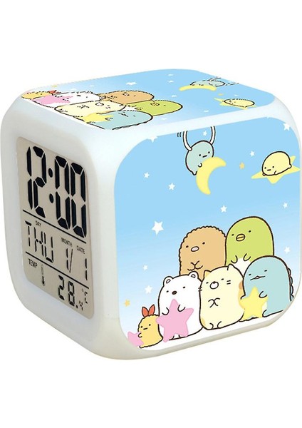 sumikkogurashi Çalar Saat Çocuklar Dijital Led Çalar Saat Gece Lambası Parlayan Masa Saati (Yurt Dışından)