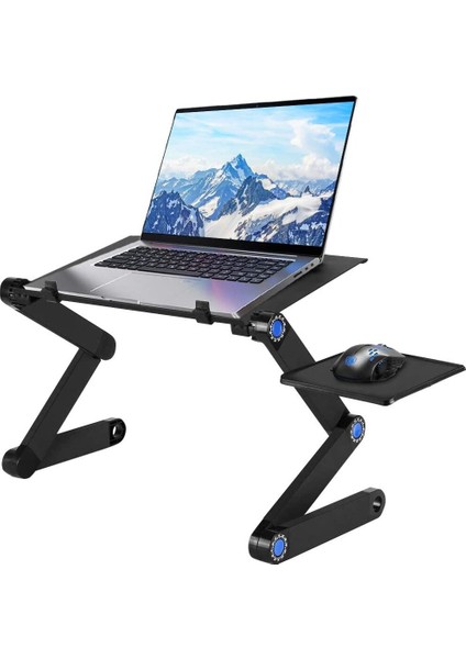 Sanlindouu-Öpücük Dizüstü Standı, Dizüstü Standı Masası, Laptop Standı Taşınabilir Masa Yatak Tepsisi Için Fare Kurulu İle Tezgah (Yurt Dışından)