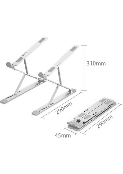 Ayarlanabilir Laptop Standı Alüminyum Macbook Için Katlanabilir Bilgisayar Pc Tablet Destek Dizüstü Standı Masa Soğutma Pedi Dizüstü Bilgisayar Tutucu | Dizüstü Standı (Yurt Dışından)