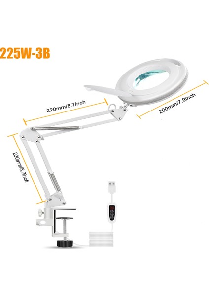 Masa Lambası Usb 5X Büyüteç Kablosuz Uzaktan Kumanda Led Büyüteç Lambası Okuma El Sanatları Hobi Dıy Kaynak | Büyüteçler (Yurt Dışından)