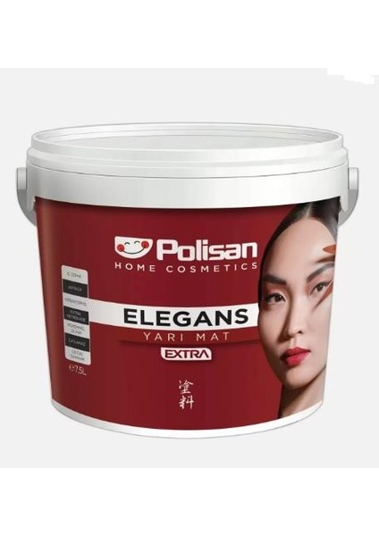 Polisan Elegans Extra Yarı Mat Silikonlu Iç Cephe Boyası 2.5 Lt Köpük 1987