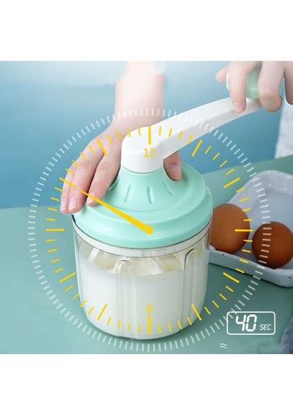 1200 Ml El Kranklı Yumurta Beyaz Çırpma Tüfeği Ev Manuel Döner Yumurta Çırpıcı Krem Çırpma Blender Pişirme Araçları | Yumurta Çırpıcı (Yurt Dışından)