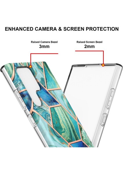 Samsung Galaxy S22 Ultra Için Mermer Desen Baskılı Esnek Yumuşak Tpu Telefon Kılıfı (Yurt Dışından) fırsatları