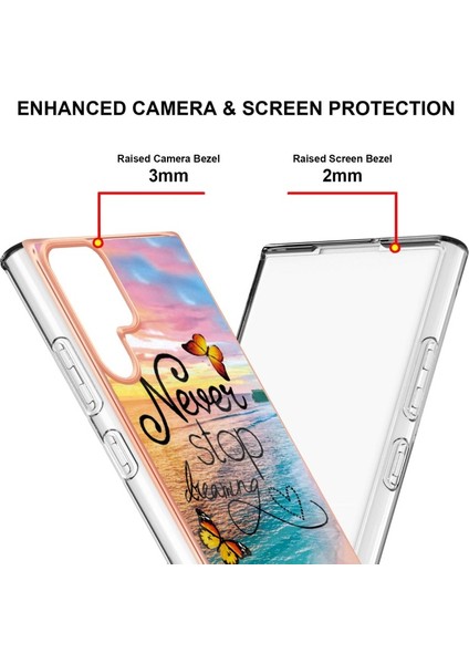 Samsung Galaxy S22 Ultra Için Mermer Desen Baskılı Esnek Yumuşak Tpu Telefon Kılıfı (Yurt Dışından) fırsatları