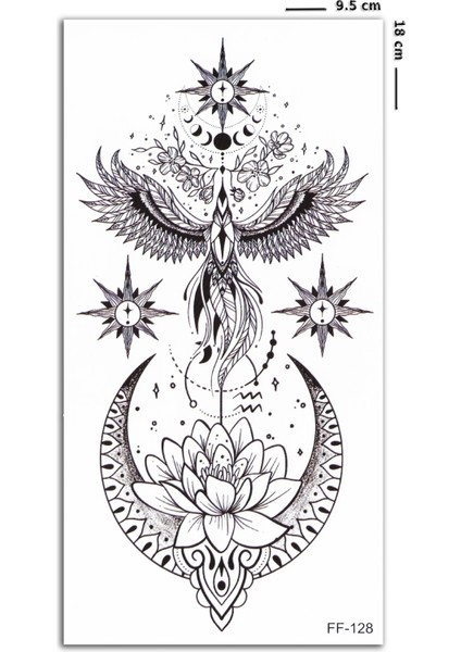 Phoenix Mandala Anka Geçici Dövme