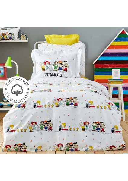 by Karaca Home Snoopy Birthday Tek Kişilik %100 Pamuk Nevresim Takımı