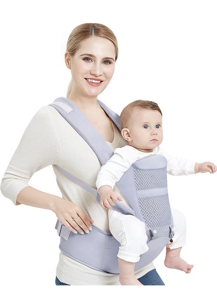 0 48 Ay Ergonomik Bebek Taşıyıcı Sırt Çantası Yenidoğan Çok Fonksiyonlu Için Kalça Koltuk İle Bebek Sling Wrap Bel Tabure Bebek Kanguru | Sırt Çantaları Ve Taşıyıcılar (Gri)