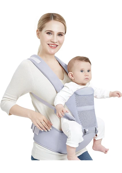 0 48 Ay Ergonomik Bebek Taşıyıcı Sırt Çantası Yenidoğan Çok Fonksiyonlu Için Kalça Koltuk İle Bebek Sling Wrap Bel Tabure Bebek Kanguru | Sırt Çantaları Ve Taşıyıcılar (Gri)