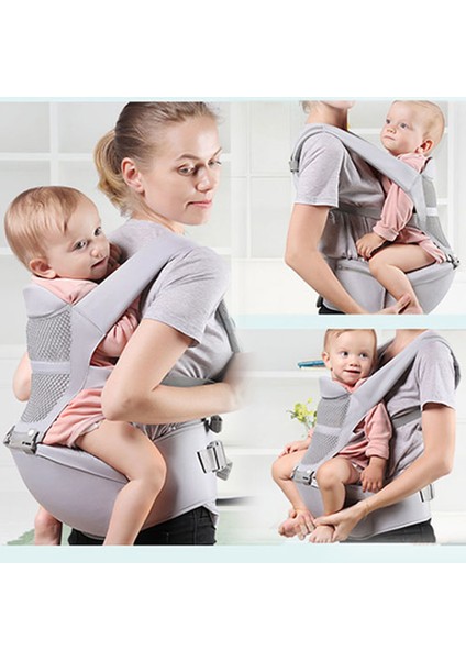 0 48 Ay Ergonomik Bebek Taşıyıcı Sırt Çantası Yenidoğan Çok Fonksiyonlu Için Kalça Koltuk İle Bebek Sling Wrap Bel Tabure Bebek Kanguru | Sırt Çantaları Ve Taşıyıcılar (Gri)