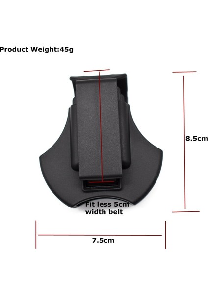 Taktik Avcılık Açık Üst Manşet Durumda Standart Kelepçeler 5,5 Cm Kemer Için Uyar (Yurt Dışından)