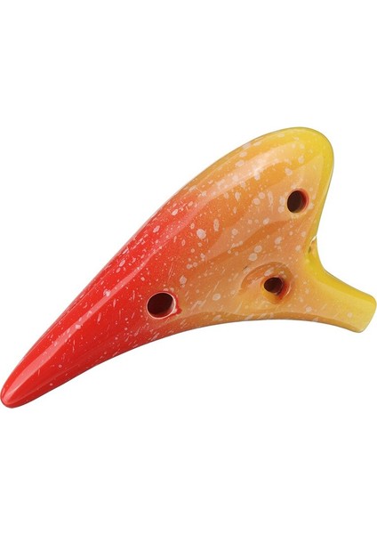 Renkli 12 Delik Fırın Ateşli Seramik Alto C Ocarina Flüt Efsanesi Zaman Seramik Müzik Lover Acemi Çocuk Doğum Günü Hediyesi | Ocarina (Kırmızı + Sarı) (Yurt Dışından)