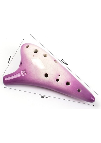 Buz Çatlak Ocarina 12 Tonlar Alto C Taşıma Çantası İle Şarkı Kitap Boyun Kordon Acemi Müzik Severler Hediyeler | Ocarina (Mor) (Yurt Dışından) fiyatları