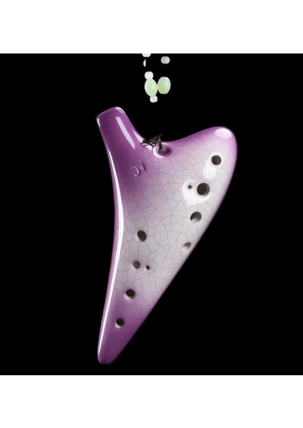 Buz Çatlak Ocarina 12 Tonlar Alto C Taşıma Çantası İle Şarkı Kitap Boyun Kordon Acemi Müzik Severler Hediyeler | Ocarina (Mor) (Yurt Dışından) fırsatları