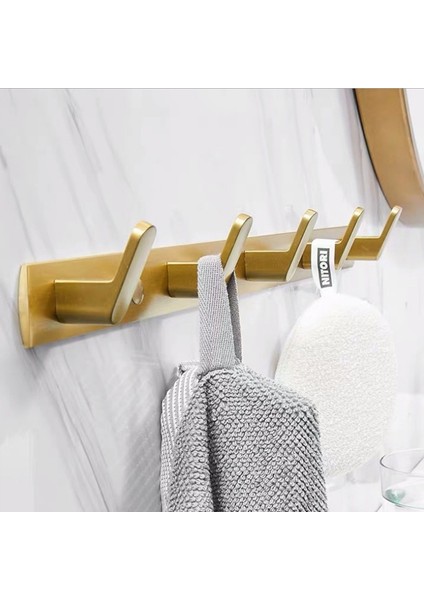 Altın Fırçalanmış Bornoz Kanca Kanca Havlu Askı Duvar Kancaları Banyo Donanım Kanca Kapı Kanca | Bornoz Kanca (Yurt Dışından) fırsatları