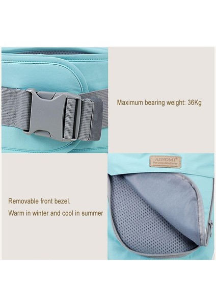 Ergonomik Bebek Taşıyıcı Bebek Çocuk Bebek Hipseat Sling Ön Yüzleşen Kanguru Bebek Wrap Carrier Bebek Seyahat 0 36 Ay | Sırt Çantaları Ve Taşıyıcılar (Mavi) (Yurt Dışından)