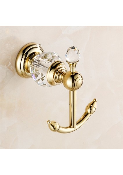 Robe Kancalar Altın Kanca Duvar Üzerinde Kristal Pirinç Altın Robe Kanca Banyo Asılı Havlu Rack Avrupa Tarzı Giysi Kanca Hk 25 | Robe Kanca | Duvardaki Kanca Kancası Kancası (Yurt Dışından)