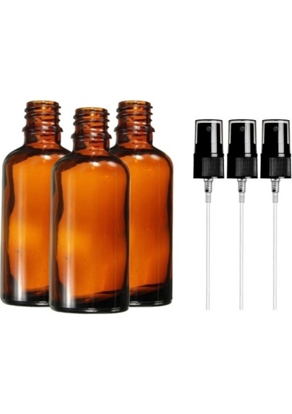 Amber Cam Şişe Sprey Başlık 100 ml 10 Adet