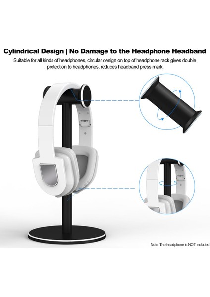Metal Kulaklıklar Tutucu Alüminyum Alaşım Standı Ayrılabilir Kararlı Braketi W / Kablolu Kablosuz Oyun Kulaklıklar Için Silikon Pad | Kulaklık Aksesuarları (Yurt Dışından) fırsatları