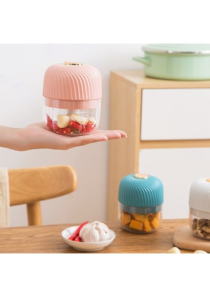 Elektrikli Sarımsak Kıyıcı Usb Mini Mutfak Masher Sebze Için, 350 Ml Ginger Biber Presler Için Sağlam Gıda (Mavi) (Yurt Dışından)