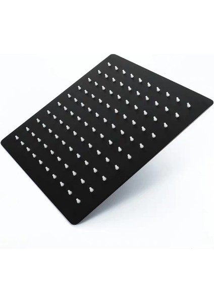 Siyah Kare Yağmur Paslanmaz Çelik Duş Başlığı Ultrathin 2 Mm 8 Inç Seçim Banyo Duvar Ve Tavan Monte | Duş Başlıkları (Yurt Dışından)
