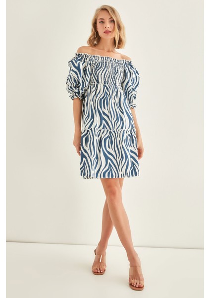 Zebra Desen Gipeli Elbise