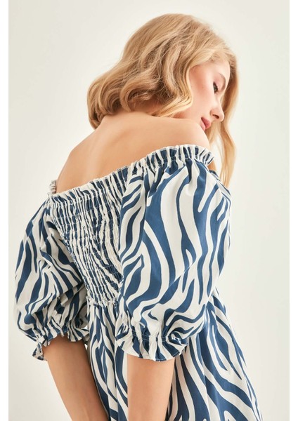 Zebra Desen Gipeli Elbise
