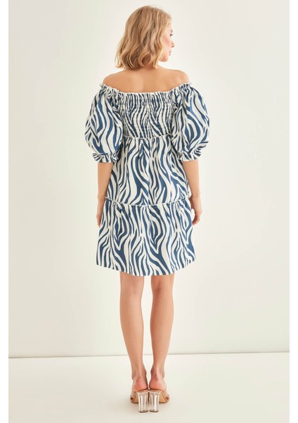 Zebra Desen Gipeli Elbise