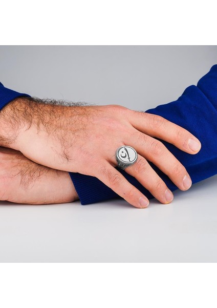 925 Ayar Gümüş Zulfikar Ayyıldız Oval Erkek Yüzük modelleri